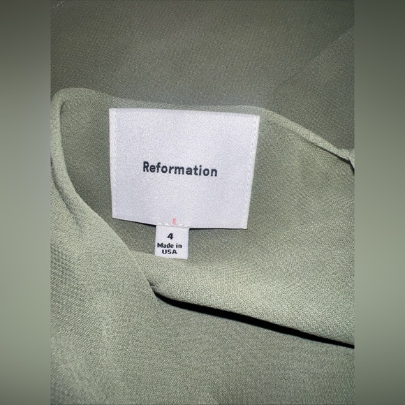 Reformation Women's GreenHalter Cowl Sleeveless Open Back Blouse Tank Top Size S - Picture 4 of 6